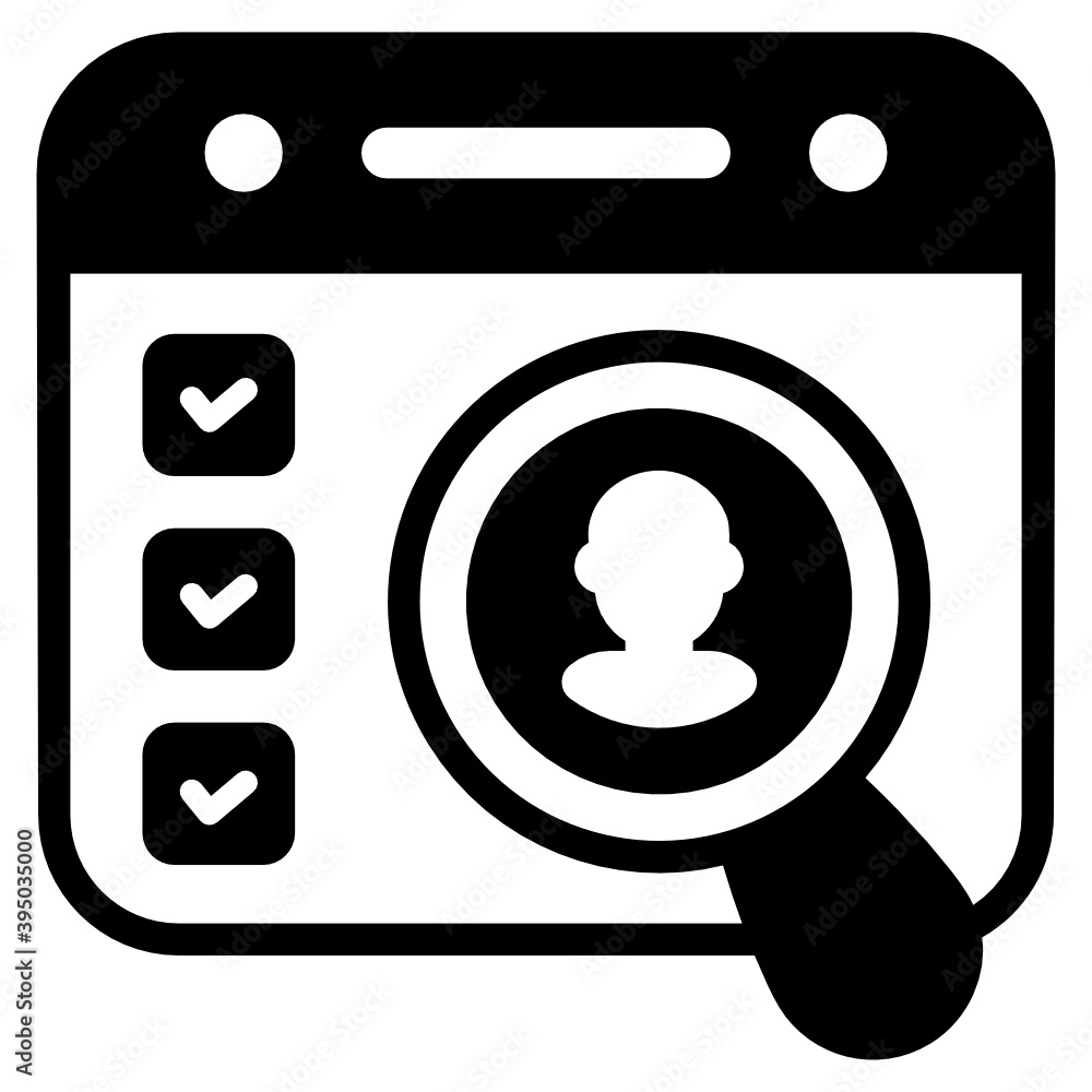Poster icon of web ranting, filled vector