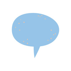 Communication bubble daily sticker flat style icon vector design