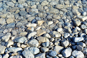 sea stones pebbles on the beach