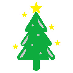 Christmas Tree Icon Logo Illustration Sign
