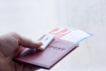 COVID-19 test cassette on passport,travel in the time of Coronavirus