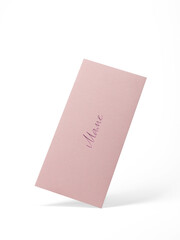 Pink envelope on a white background with the inscription mother