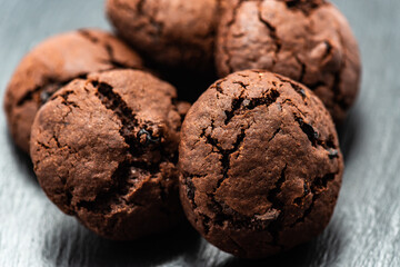Cookies on a white background in the studio.
