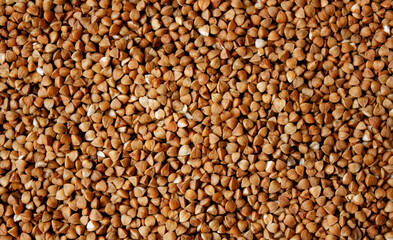 Buckwheat, buckwheat background, buckwheat texture, loose buckwheat. Mockup