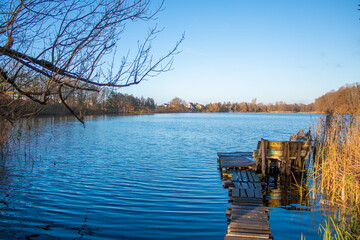 Kłodawskie Lake in the town of Kłodawa near Gorzów Wlkp. In Poland