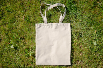 White tote bag mockup