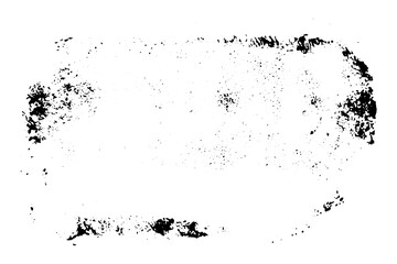 Obraz premium Grunge black textured brush as square shape on white background (Vector)