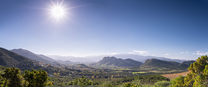 Panoramic photo of the Plain of Patrimonio, Corsica