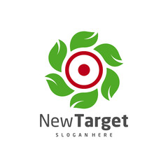 Leaf Target logo vector template, Creative Target logo design concepts, Icon symbol, illustration