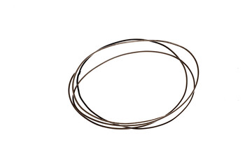 Black color line handdrawing as circle shape on white background