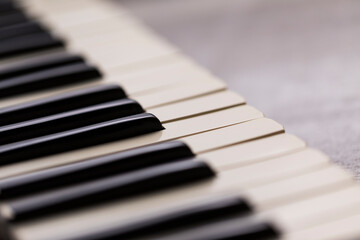 A part of an accordion keyboard