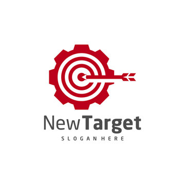 Gear Target logo vector template, Creative Target logo design concepts, Icon symbol, illustration