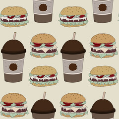 Hamburgers on a light background.