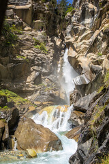 Waterfall in Vanoise national Park, French alps