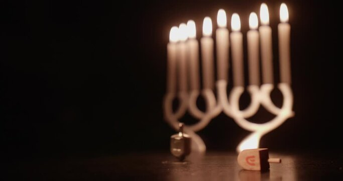 Lighting Up A Menorah Hanukkah 

