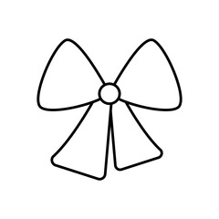 decorative bow icon, line style