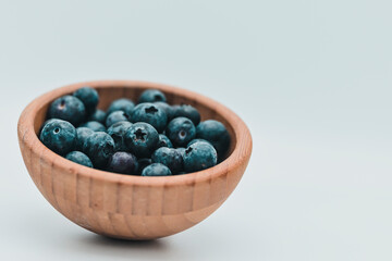 Blueberries in a studio