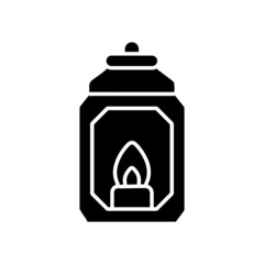 lantern on the wall glyph icon