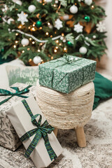 Obraz premium christmas holidays home interior simple exquisite rustic