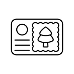 Season Greeting card line icon