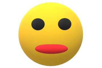 smiley face with a smile yellow emoji impressed