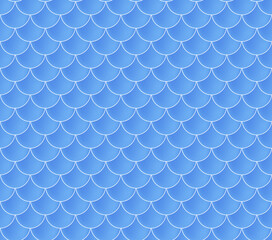 Mermaid Scales. Fish Squama. Blue Seamless Pattern