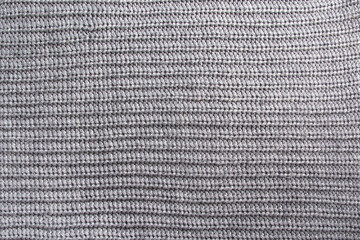 grey knitted blanket.Texture for background or illustrations.