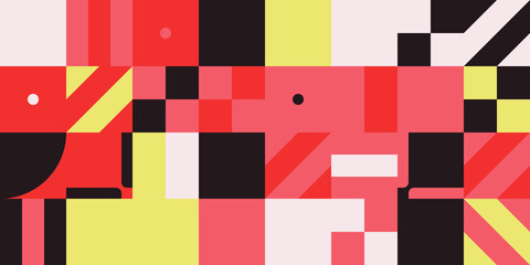 Bauhaus Abstract Vector Composition Design