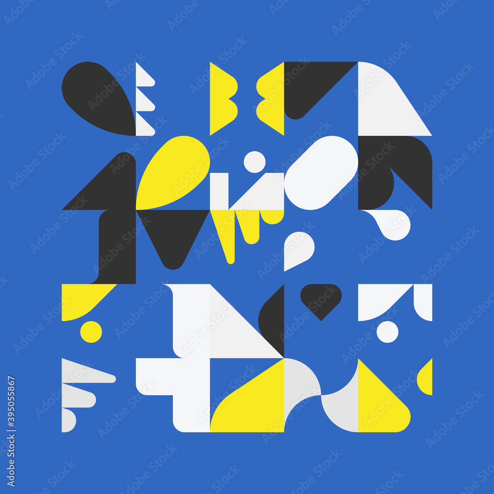 Poster universal shapes set for graphic design