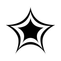 star of 5 points silhouette style icon vector design
