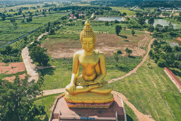 Big Golden buddha statue in chiang Rai, Chiang Mai Province, Thailand