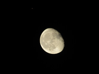 The Moon with Mars visible