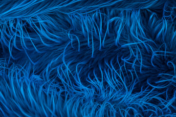 Blue marine like fur cloth