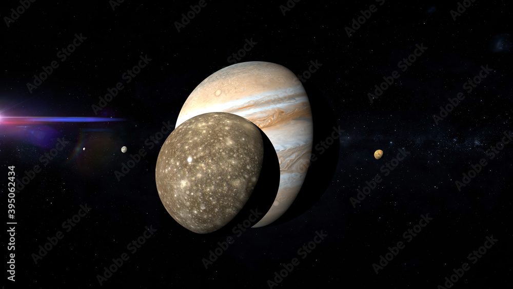 Canvas Prints jupiter moon callisto 3d rendering illustration