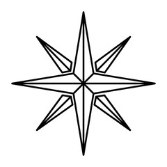 Obraz premium star of 8 points silhouette style icon vector design