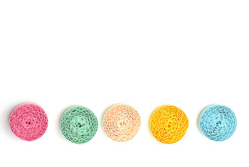 quilling paper round objects, decoration