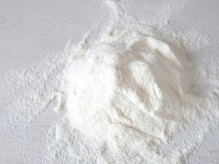 flour on a table