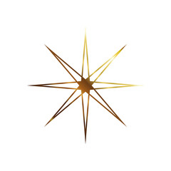 star of 8 points gold style icon vector design
