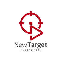 Play Target logo vector template, Creative Target logo design concepts, Icon symbol, illustration