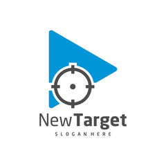 Play Target logo vector template, Creative Target logo design concepts, Icon symbol, illustration