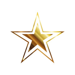 Obraz premium star of 5 points gold style icon vector design