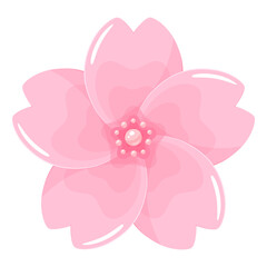 光沢のある桜のアイコン_イラスト
