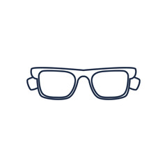 glasses icon, line style on white background