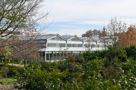 Invernadero del Palacio de Cristal de Arganzuela, Madrid junto a Matadero.