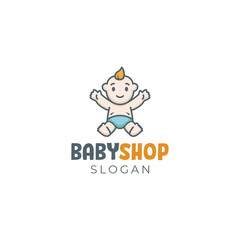 Baby shop logo design template
