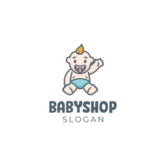 Baby shop logo design template