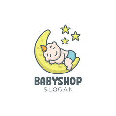 Baby shop logo design template