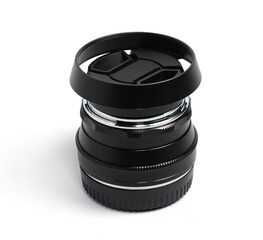 camera lens with hood