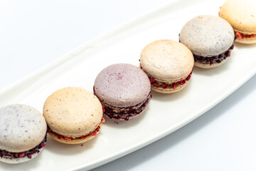 Set of delicious macaroons