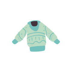 winter pullover daily sticker flat style icon vector design